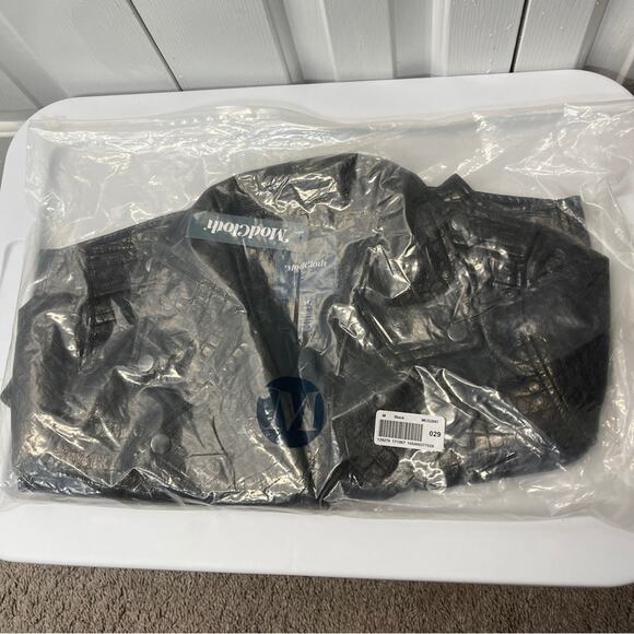 Modcloth Crocodile Rock Moto Jacket MEDIUM - Picture 12 of 13